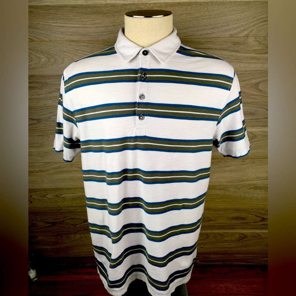Linksoul Men's Large Short Sleeve Tempus Fugit Luxury Cotton Polo